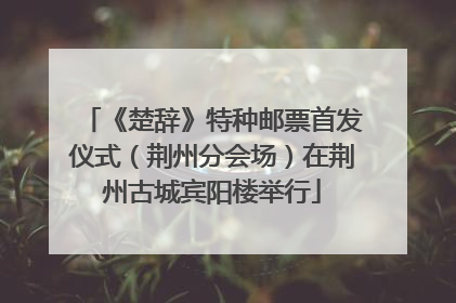 《楚辞》特种邮票首发仪式（荆州分会场）在荆州古城宾阳楼举行