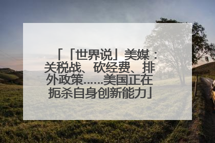 「世界说」美媒：关税战、砍经费、排外政策……美国正在扼杀自身创新能力