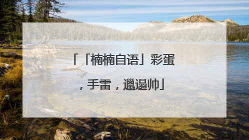 「楠楠自语」彩蛋，手雷，邋遢帅