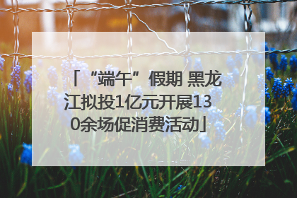 “端午”假期 黑龙江拟投1亿元开展130余场促消费活动