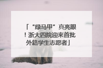 “绿马甲”真亮眼！浙大四院迎来首批外籍学生志愿者