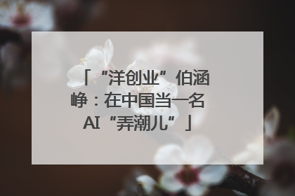 “洋创业”伯涵峥：在中国当一名AI“弄潮儿”