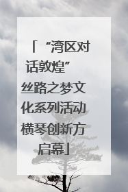 “湾区对话敦煌” 丝路之梦文化系列活动横琴创新方启幕