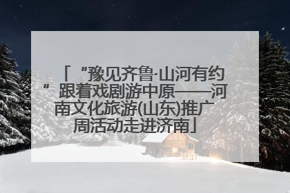 “豫见齐鲁·山河有约”跟着戏剧游中原——河南文化旅游(山东)推广周活动走进济南