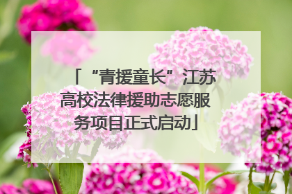 “青援童长”江苏高校法律援助志愿服务项目正式启动