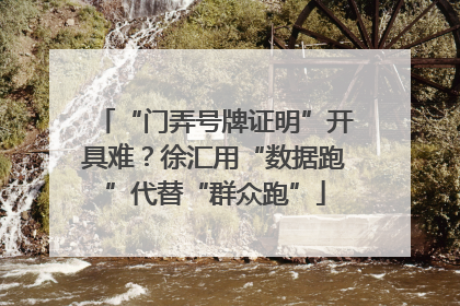 “门弄号牌证明”开具难？徐汇用“数据跑”代替“群众跑”