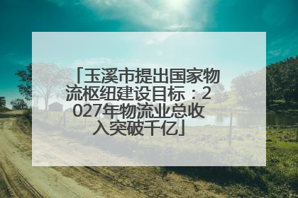 玉溪市提出国家物流枢纽建设目标：2027年物流业总收入突破千亿