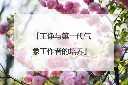 王诤与第一代气象工作者的培养