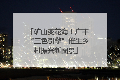 矿山变花海！广丰“三色引擎”催生乡村振兴新图景