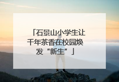 石景山小学生让千年茶香在校园焕发“新生”