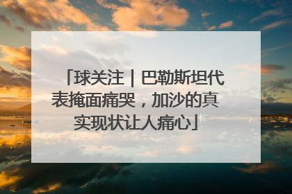 球关注｜巴勒斯坦代表掩面痛哭，加沙的真实现状让人痛心