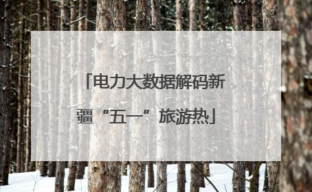 电力大数据解码新疆“五一”旅游热
