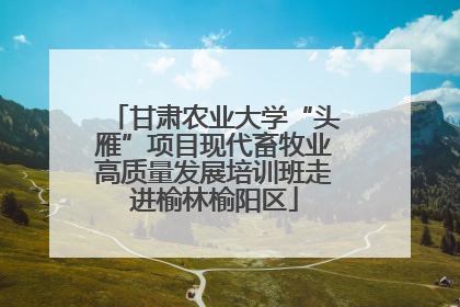 甘肃农业大学“头雁”项目现代畜牧业高质量发展培训班走进榆林榆阳区