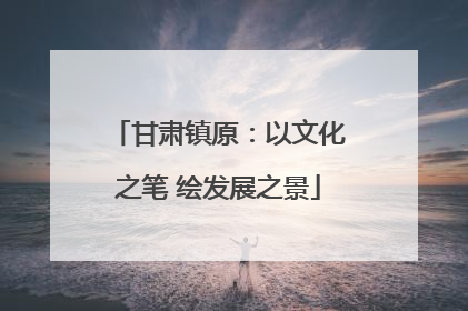 甘肃镇原：以文化之笔 绘发展之景
