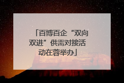 百博百企“双向双进”供需对接活动在蓉举办
