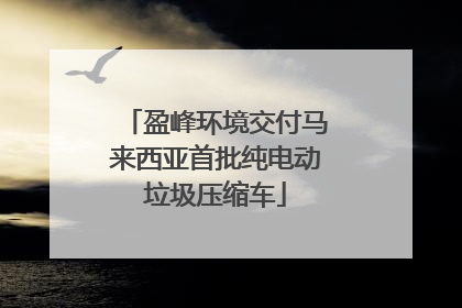 盈峰环境交付马来西亚首批纯电动垃圾压缩车