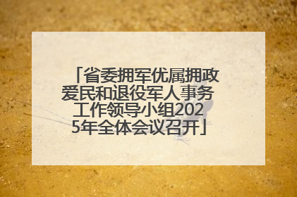 省委拥军优属拥政爱民和退役军人事务工作领导小组2025年全体会议召开
