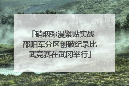 硝烟弥漫紧贴实战 邵阳军分区创破纪录比武竞赛在武冈举行