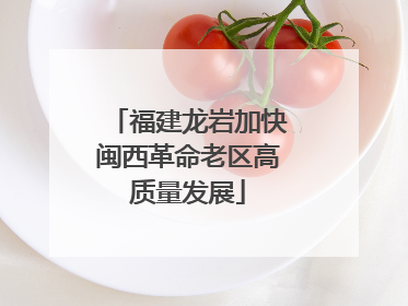 福建龙岩加快闽西革命老区高质量发展