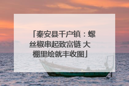 秦安县千户镇：螺丝椒串起致富链 大棚里绘就丰收图