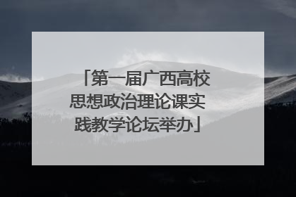第一届广西高校思想政治理论课实践教学论坛举办