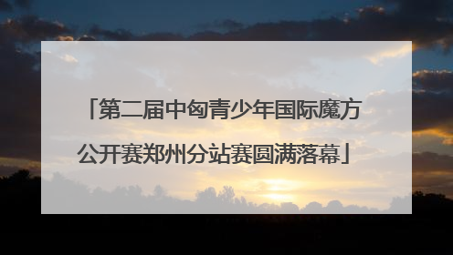 第二届中匈青少年国际魔方公开赛郑州分站赛圆满落幕