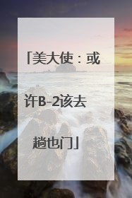 美大使：或许B-2该去趟也门