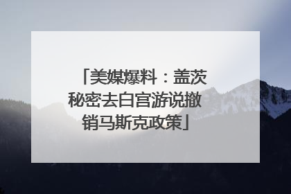 美媒爆料：盖茨秘密去白宫游说撤销马斯克政策