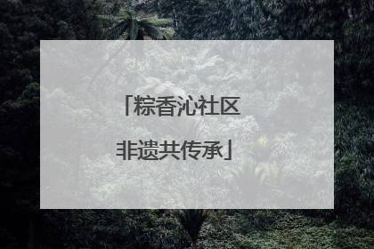 粽香沁社区 非遗共传承