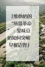 维他奶的“场景革命”：果味豆奶如何突破早餐边界