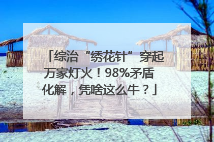 综治“绣花针”穿起万家灯火！98%矛盾化解，凭啥这么牛？