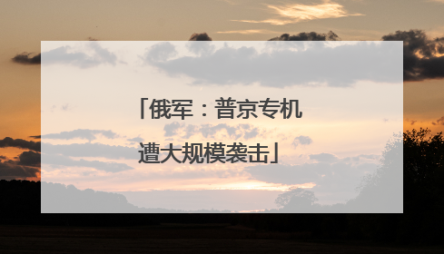 俄军：普京专机遭大规模袭击