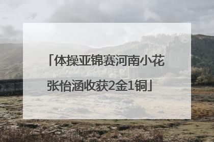 体操亚锦赛河南小花张怡涵收获2金1铜