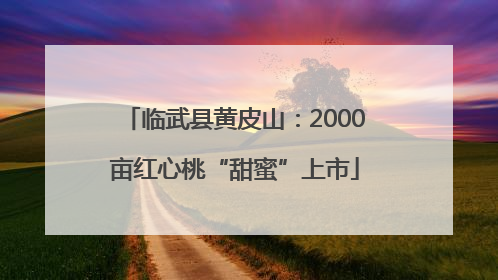临武县黄皮山：2000亩红心桃“甜蜜”上市