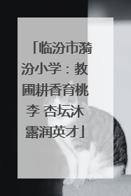 临汾市漪汾小学：教圃耕香育桃李 杏坛沐露润英才