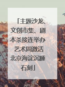 主题沙龙、文创市集、剧本杀接连举办 艺术周激活北京海淀沉睡石刻