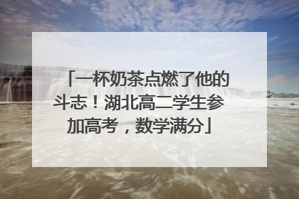 一杯奶茶点燃了他的斗志！湖北高二学生参加高考，数学满分