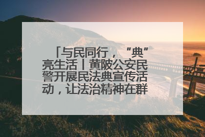 与民同行，“典”亮生活丨黄陂公安民警开展民法典宣传活动，让法治精神在群众心中落地生根