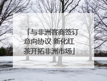 与非洲客商签订意向协议 新化红茶开拓非洲市场