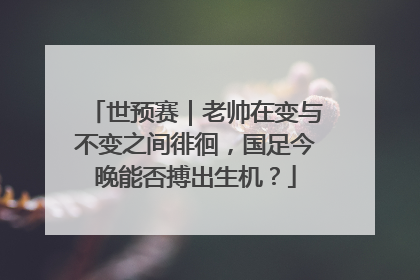 世预赛｜老帅在变与不变之间徘徊，国足今晚能否搏出生机？