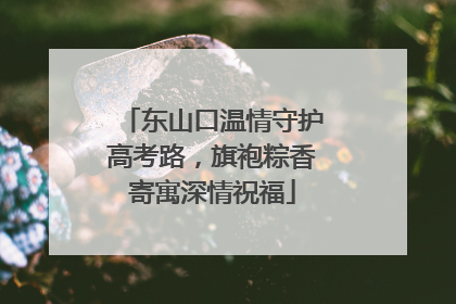 东山口温情守护高考路，旗袍粽香寄寓深情祝福