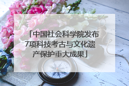 中国社会科学院发布7项科技考古与文化遗产保护重大成果