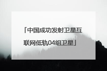 中国成功发射卫星互联网低轨04组卫星