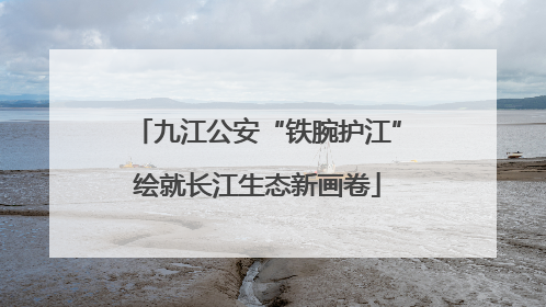 九江公安“铁腕护江”绘就长江生态新画卷