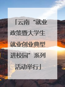云南“就业政策暨大学生就业创业典型进校园”系列活动举行