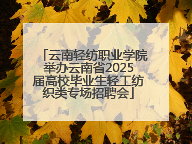 云南轻纺职业学院举办云南省2025届高校毕业生轻工纺织类专场招聘会