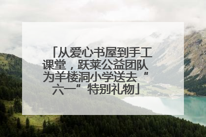 从爱心书屋到手工课堂，跃莱公益团队为羊楼洞小学送去“六一”特别礼物