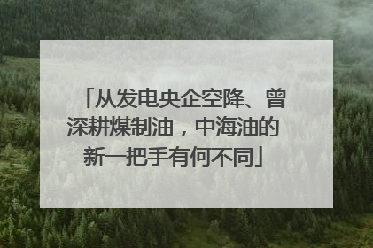 从发电央企空降、曾深耕煤制油，中海油的新一把手有何不同
