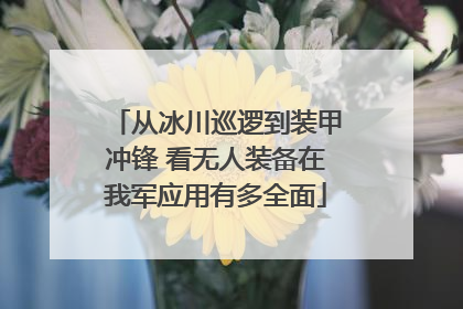 从冰川巡逻到装甲冲锋 看无人装备在我军应用有多全面