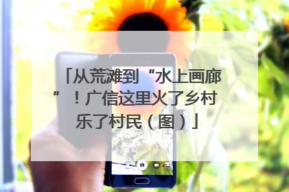 从荒滩到“水上画廊”！广信这里火了乡村 乐了村民（图）